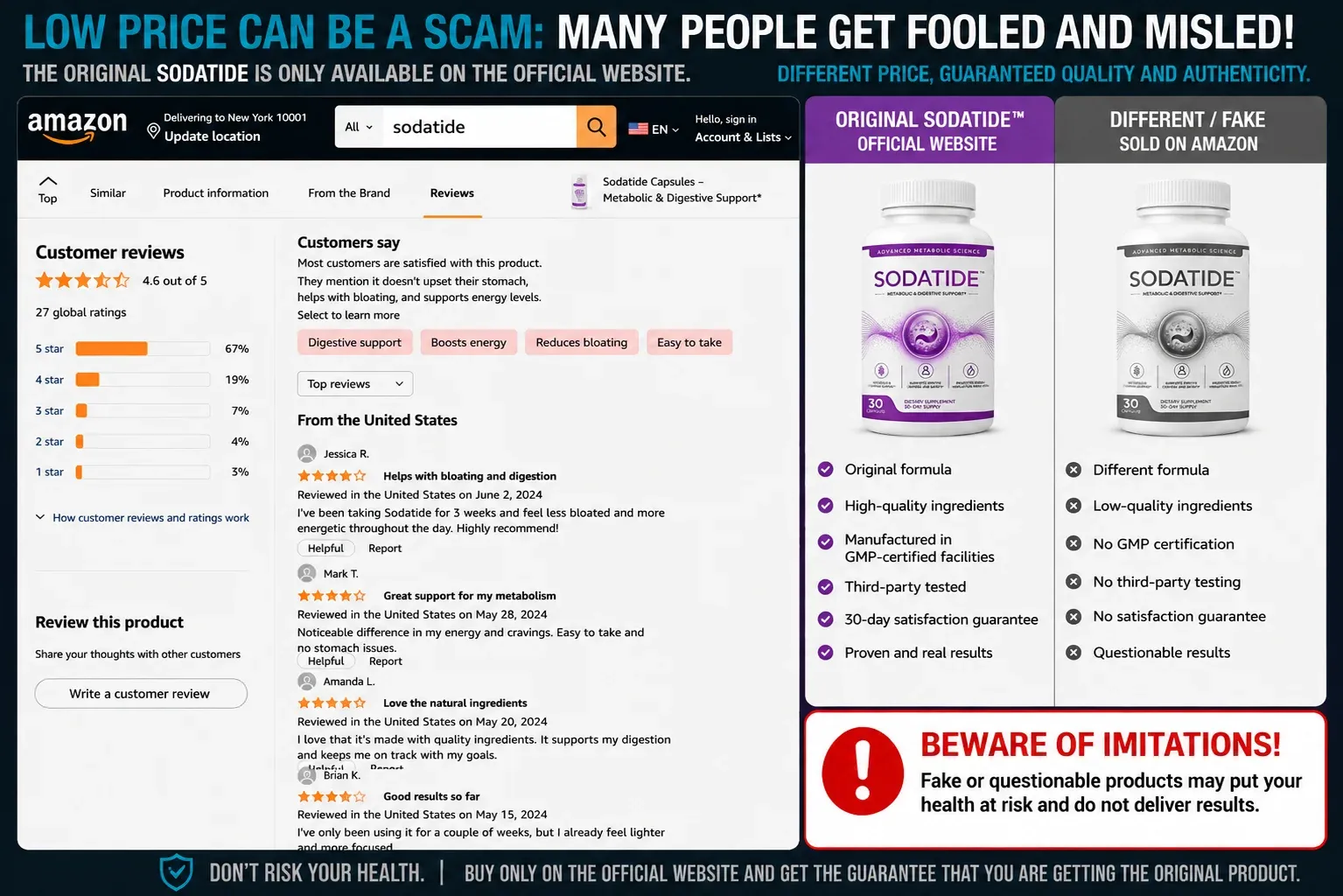 Sodatide scam complaints and negative reviews